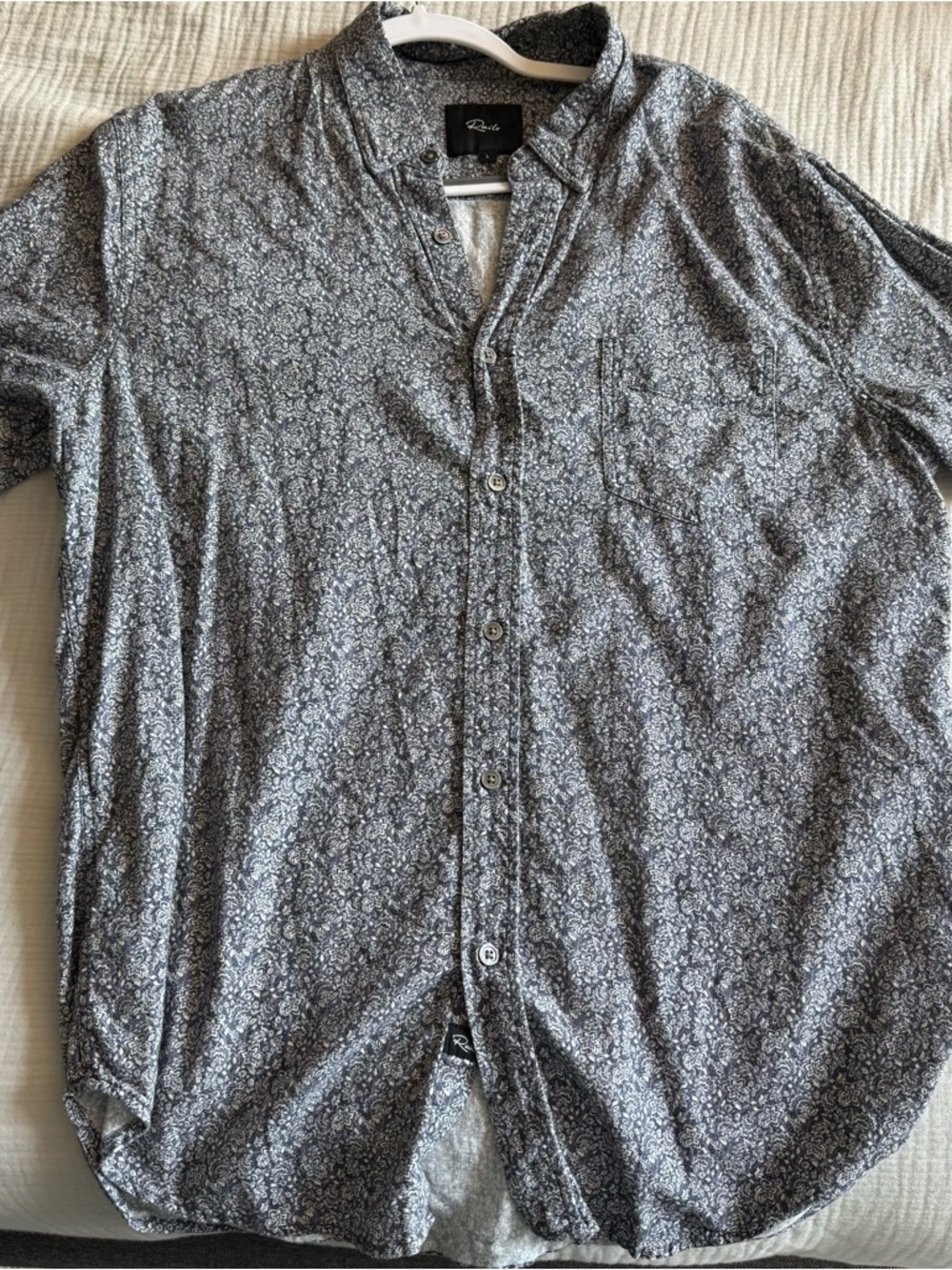 Rails Black & White Mini Paisley Button-Up Shirt